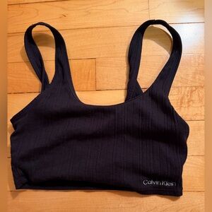 Calvin Klein Ribbed Black Bralette